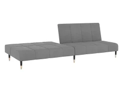 Sofá cama de 2 plazas terciopelo gris claro