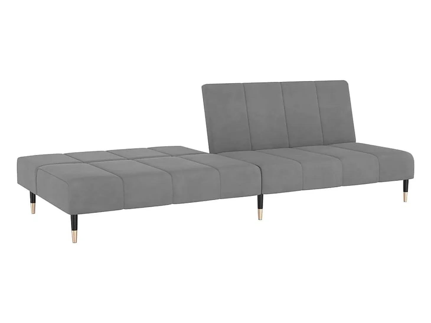 Sofá cama de 2 plazas terciopelo gris claro