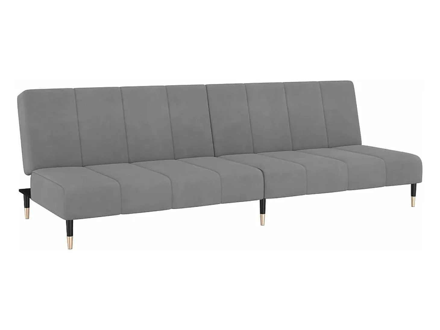 Sofá cama de 2 plazas terciopelo gris claro