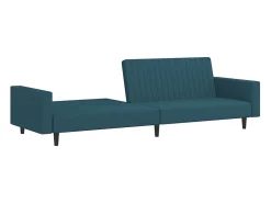 Sofá cama de 2 plazas terciopelo azul