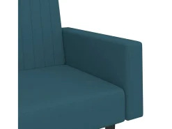 Sofá cama de 2 plazas terciopelo azul
