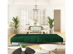 Sofá cama de 2 plazas terciopelo verde oscuro