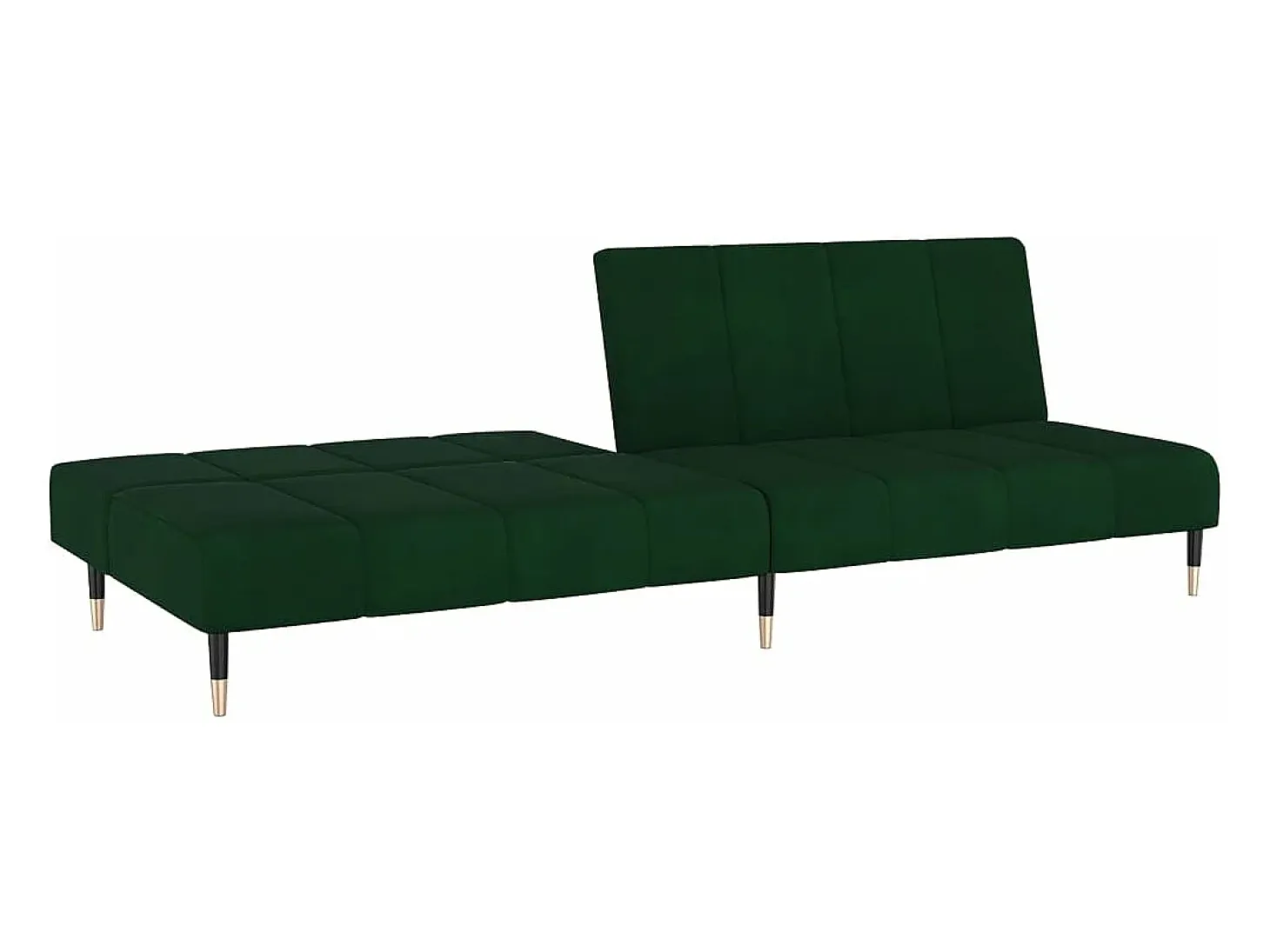 Sofá cama de 2 plazas terciopelo verde oscuro