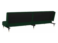 Sofá cama de 2 plazas terciopelo verde oscuro