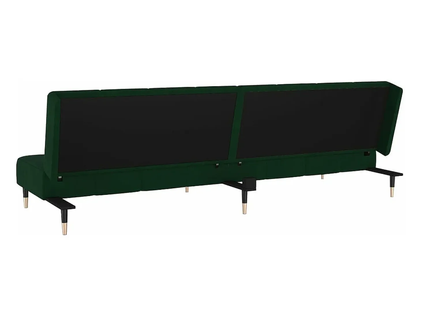 Sofá cama de 2 plazas terciopelo verde oscuro