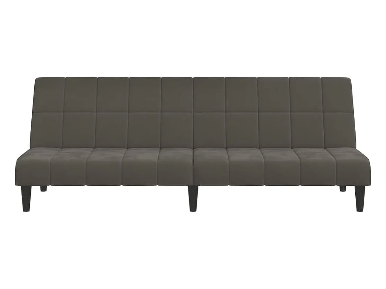 Sofá cama de 2 plazas terciopelo gris oscuro