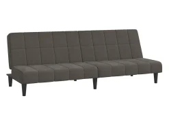 Sofá cama de 2 plazas terciopelo gris oscuro