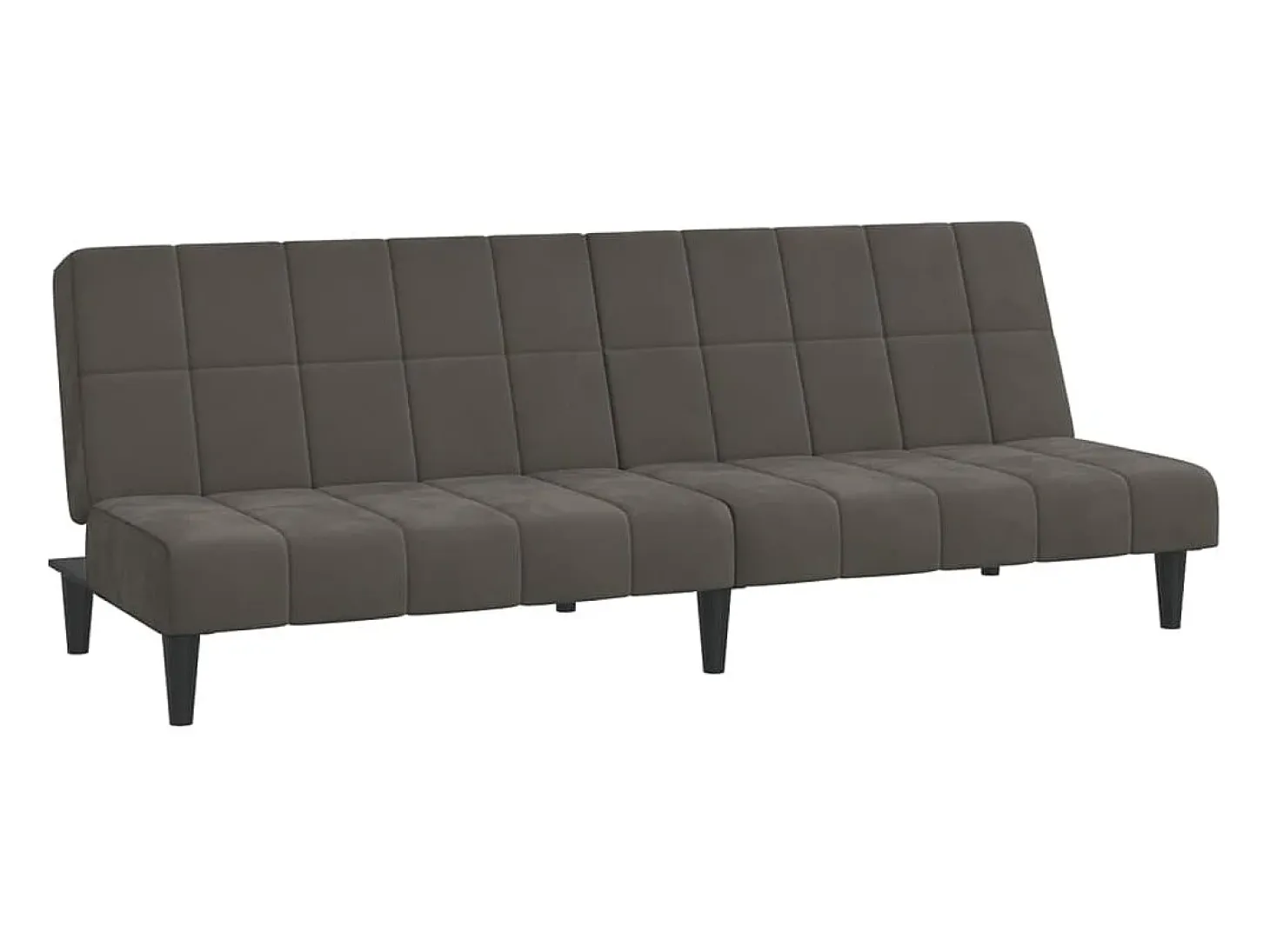 Sofá cama de 2 plazas terciopelo gris oscuro