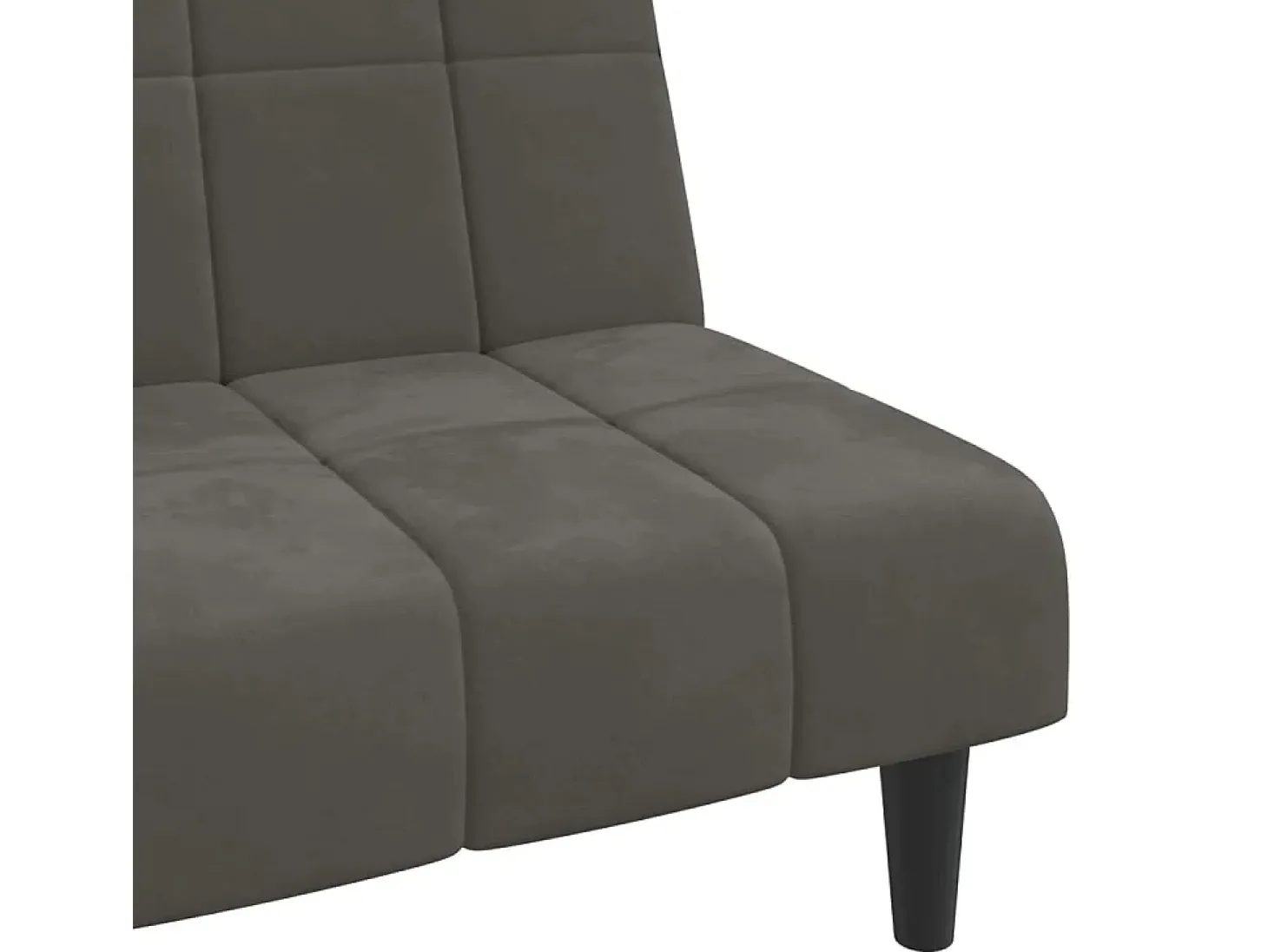 Sofá cama de 2 plazas terciopelo gris oscuro