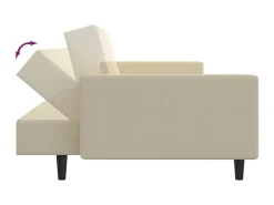 Sofá cama de 2 plazas terciopelo color crema