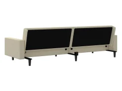 Sofá cama de 2 plazas terciopelo color crema