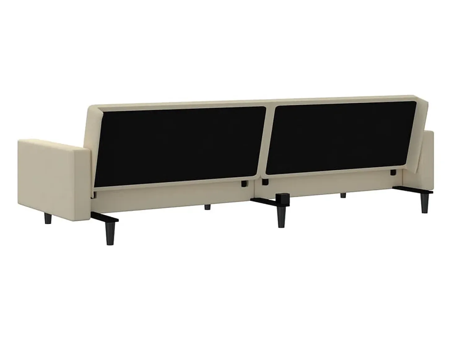 Sofá cama de 2 plazas terciopelo color crema
