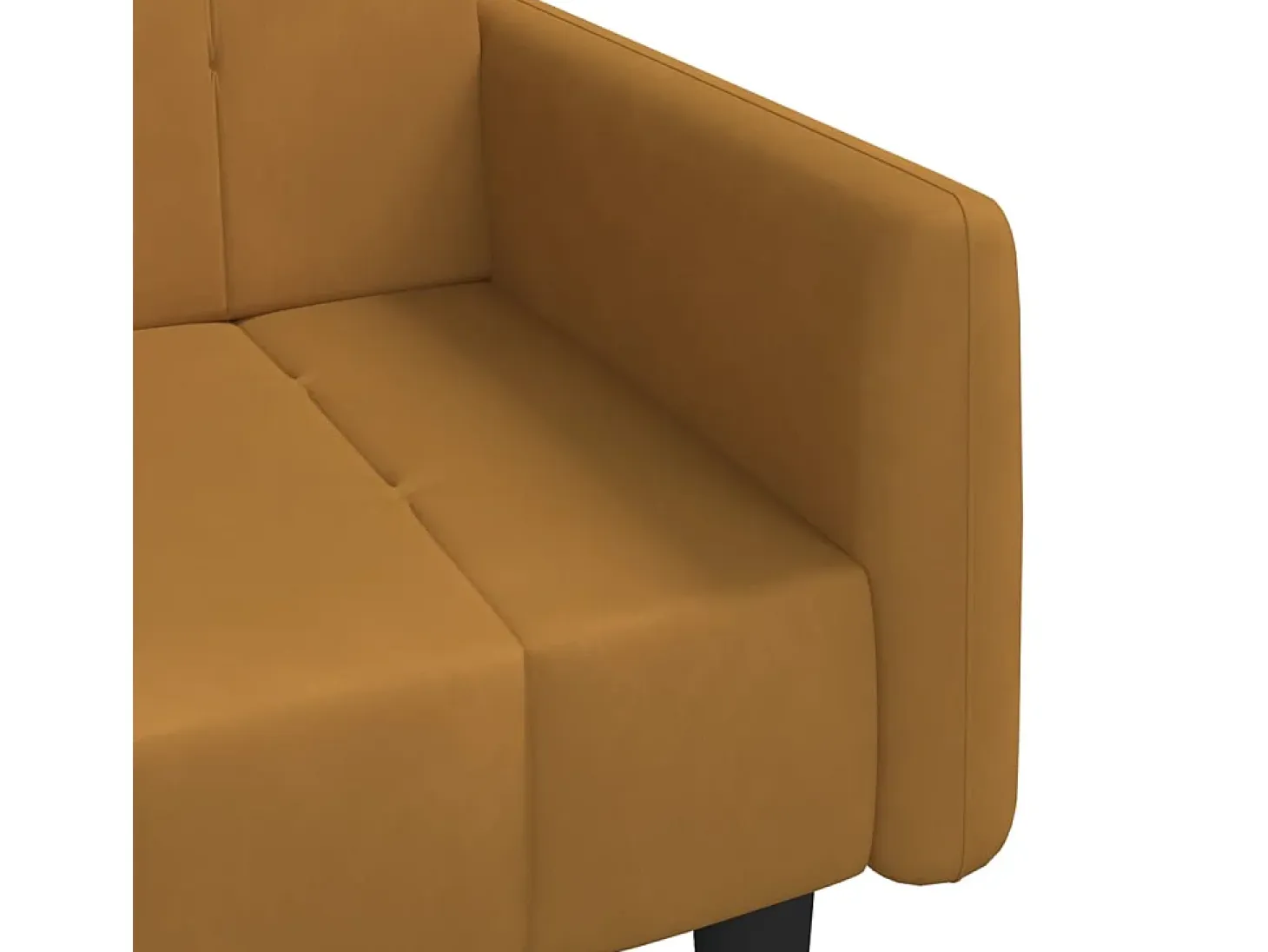 Sofá cama de 2 plazas terciopelo marrón