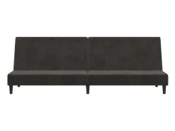 Sofá cama de 2 plazas terciopelo gris oscuro