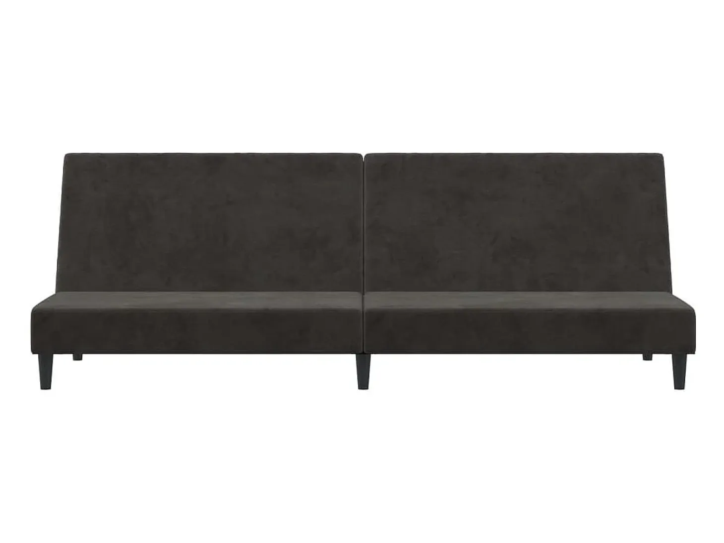 Sofá cama de 2 plazas terciopelo gris oscuro