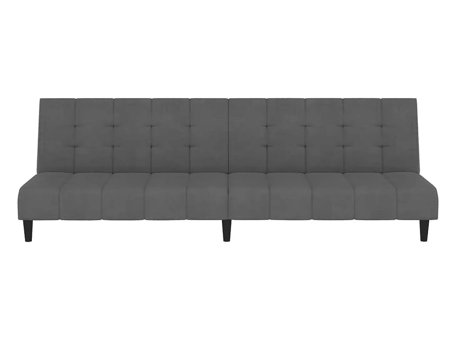 Sofá cama de 2 plazas terciopelo gris oscuro