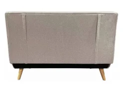 Sofá cama de con patas de madera, 2 plazas beige