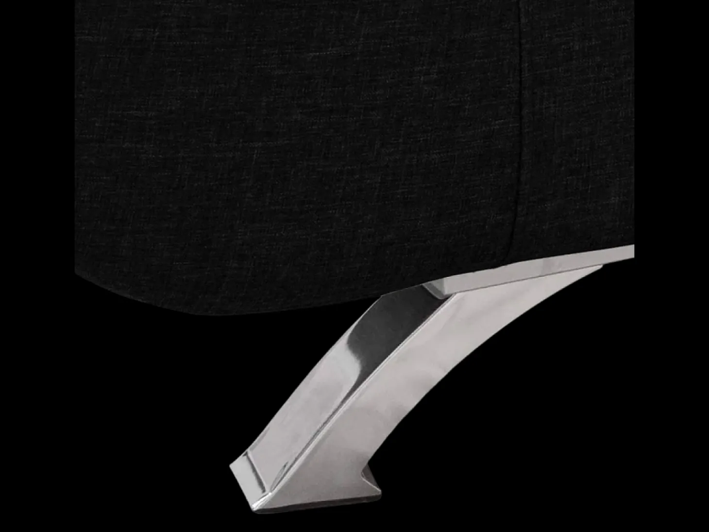 Sofá cama de microfibra de 2 plazas de diseño moderno Centenario - Negro