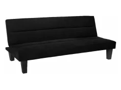Sofá cama de microfibra efecto terciopelo 2 plazas diseño Ametista Rainbow - Negro