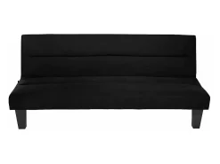 Sofá cama de microfibra efecto terciopelo 2 plazas diseño Ametista Rainbow - Negro