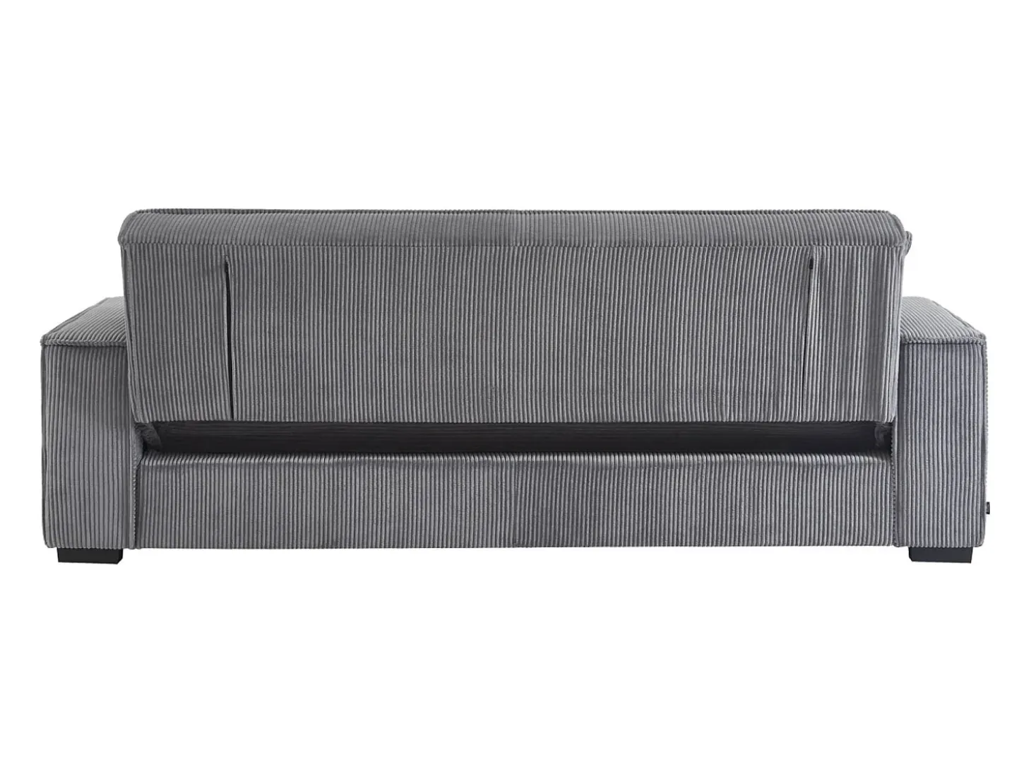 Sofá cama de pana de 3 plazas gris claro