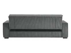 Sofá cama de pana de 3 plazas gris oscuro