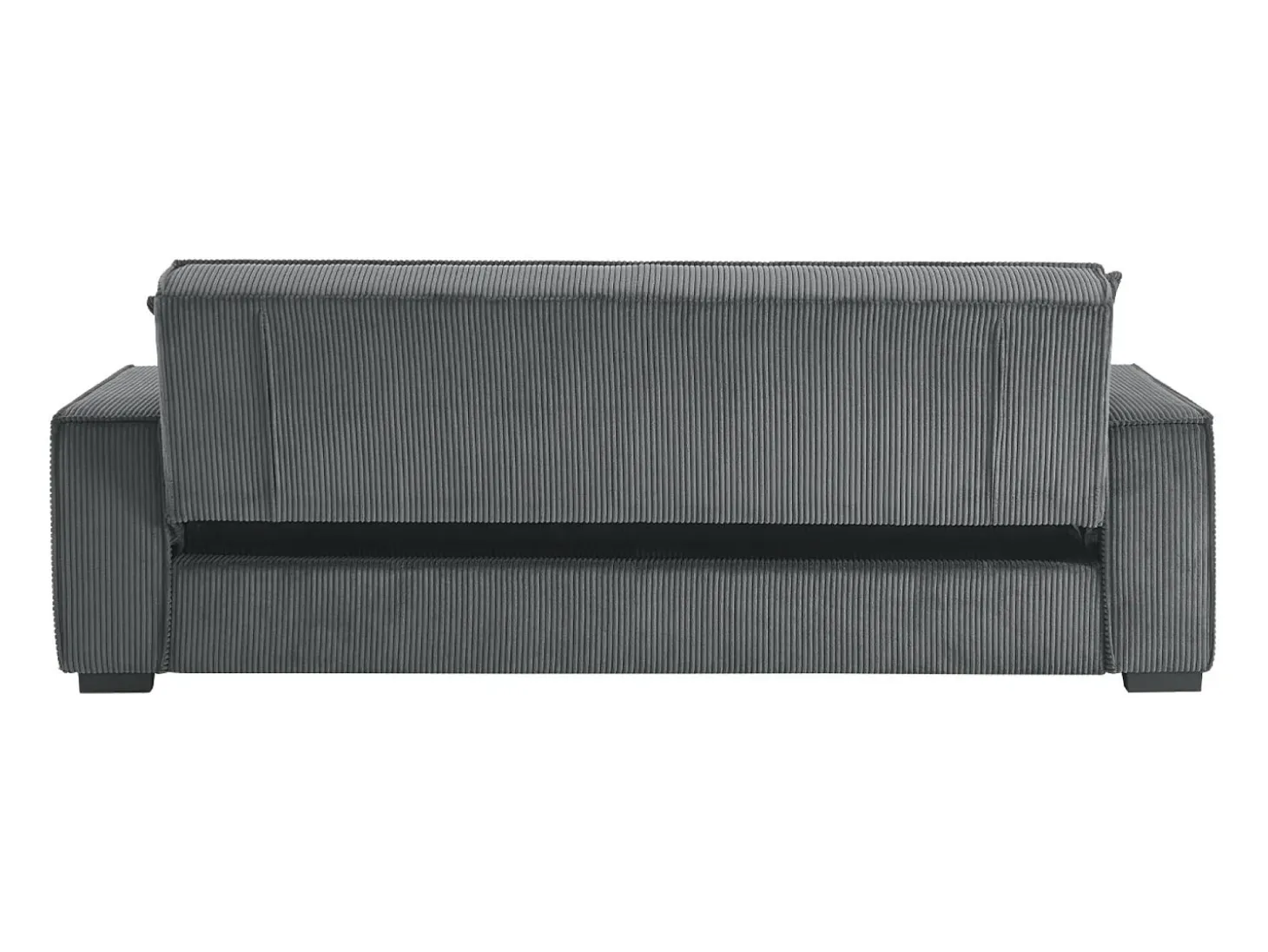 Sofá cama de pana de 3 plazas gris oscuro