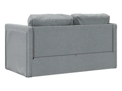 Sofá cama de suelo 2 en 1 tela gris claro 112x174x55 cm