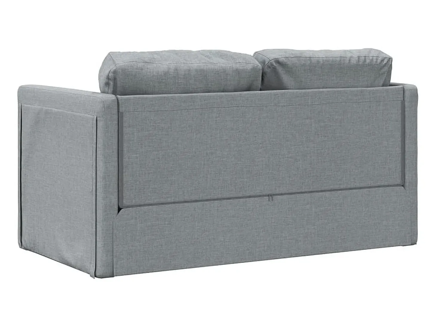Sofá cama de suelo 2 en 1 tela gris claro 112x174x55 cm