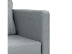Sofá cama de suelo 2 en 1 tela gris claro 112x174x55 cm