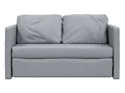 Sofá cama de suelo 2 en 1 tela gris claro 112x174x55 cm