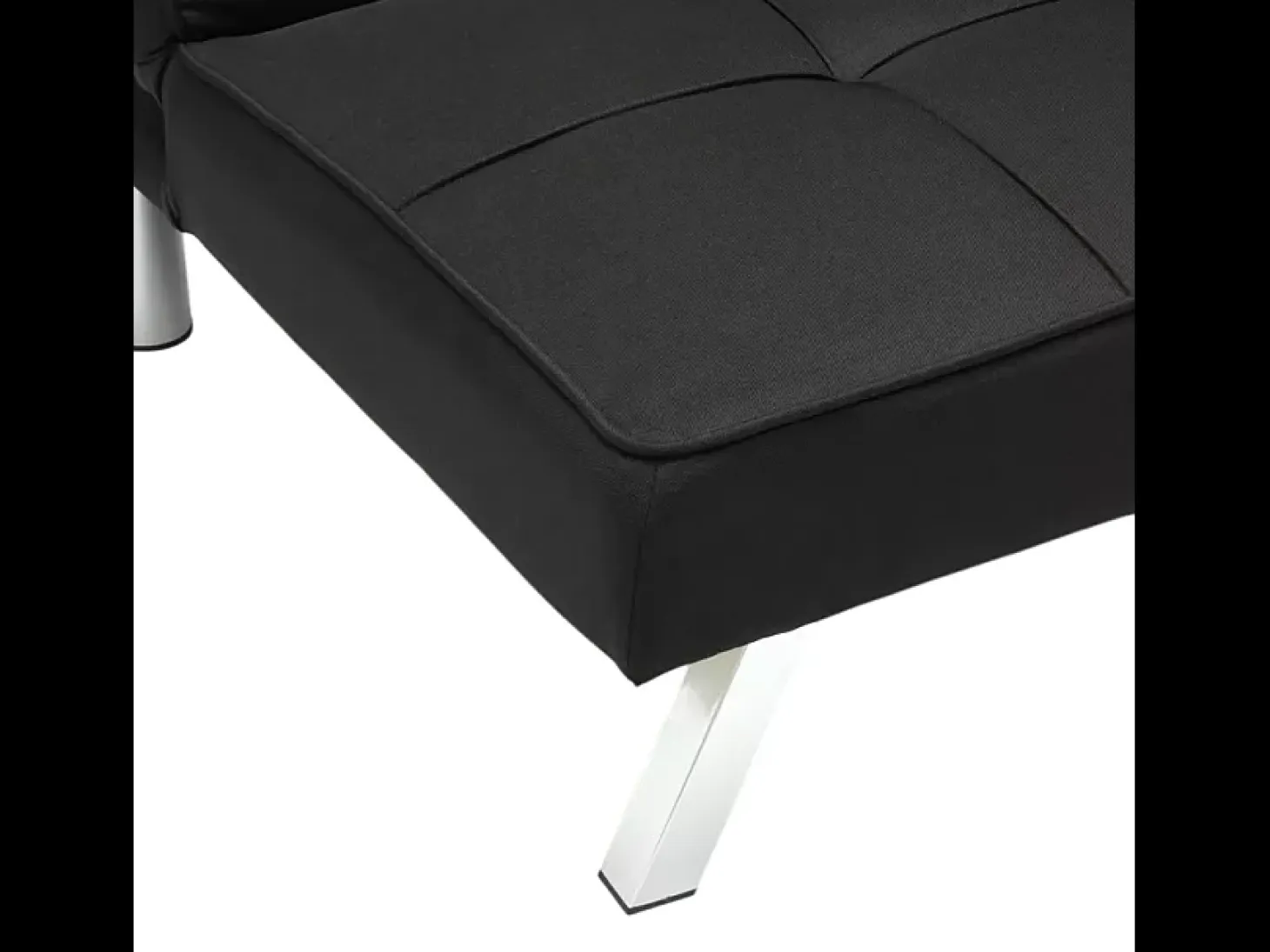 Sofá cama de tejido 2 plazas diseño moderno Gemma clic-clac - Negro