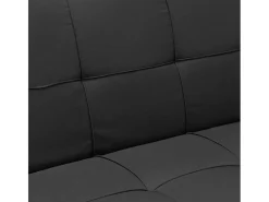 Sofá cama de tejido 2 plazas diseño moderno Gemma clic-clac - Negro
