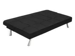Sofá cama de tejido 2 plazas diseño moderno Gemma clic-clac - Negro
