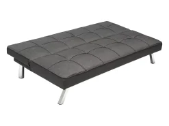 Sofá cama de tejido 2 plazas diseño moderno Gemma clic-clac - Gris Oscuro