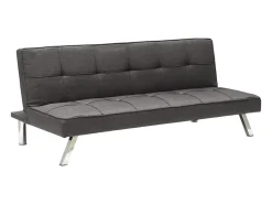 Sofá cama de tejido 2 plazas diseño moderno Gemma clic-clac - Gris Oscuro