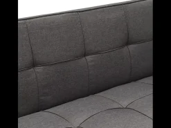 Sofá cama de tejido 2 plazas diseño moderno Gemma clic-clac - Gris Oscuro