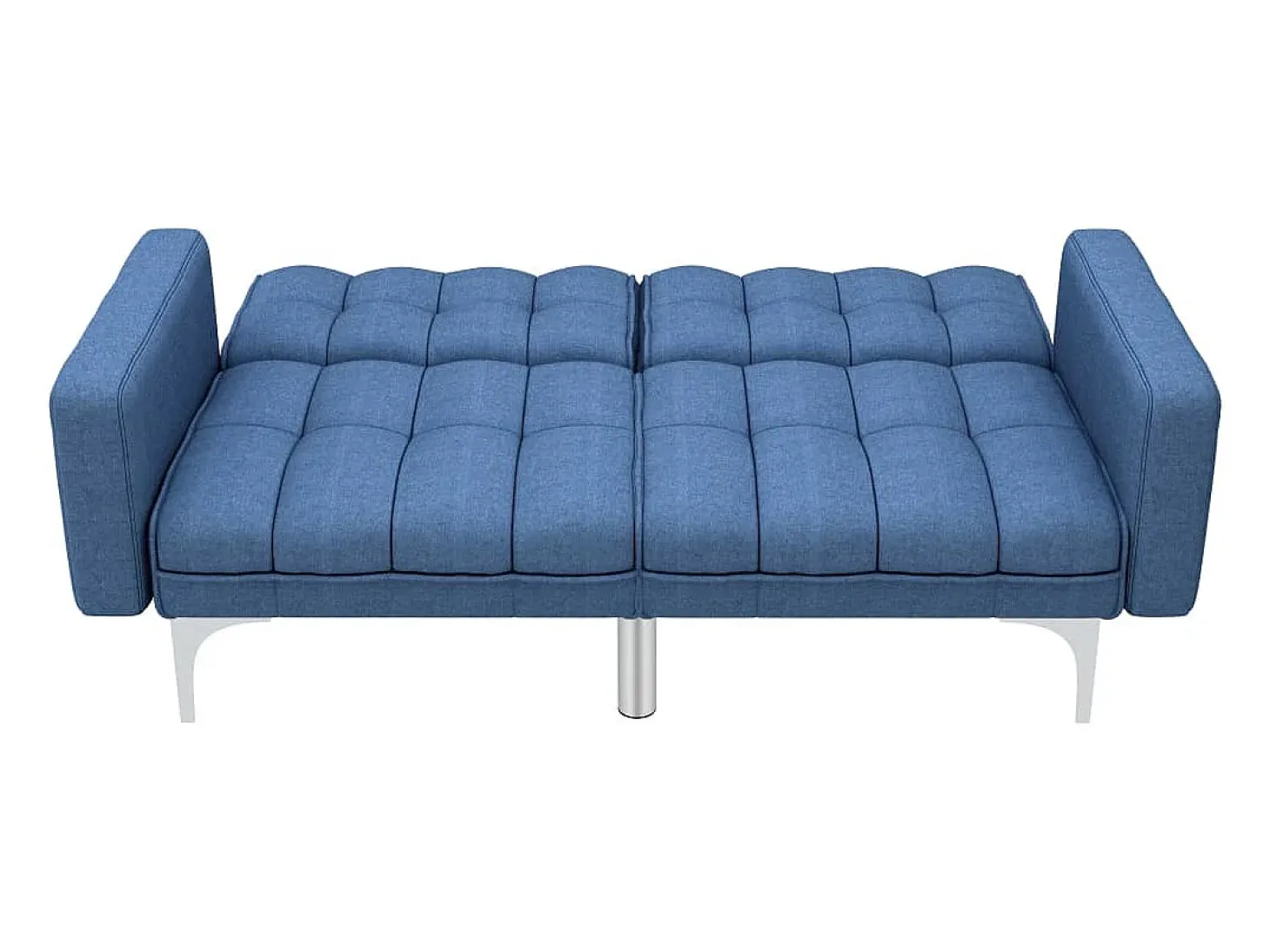Sofá cama de tela azul