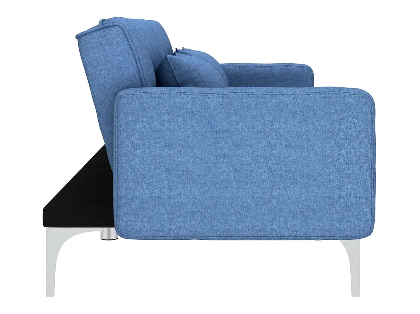 Sofá cama de tela azul