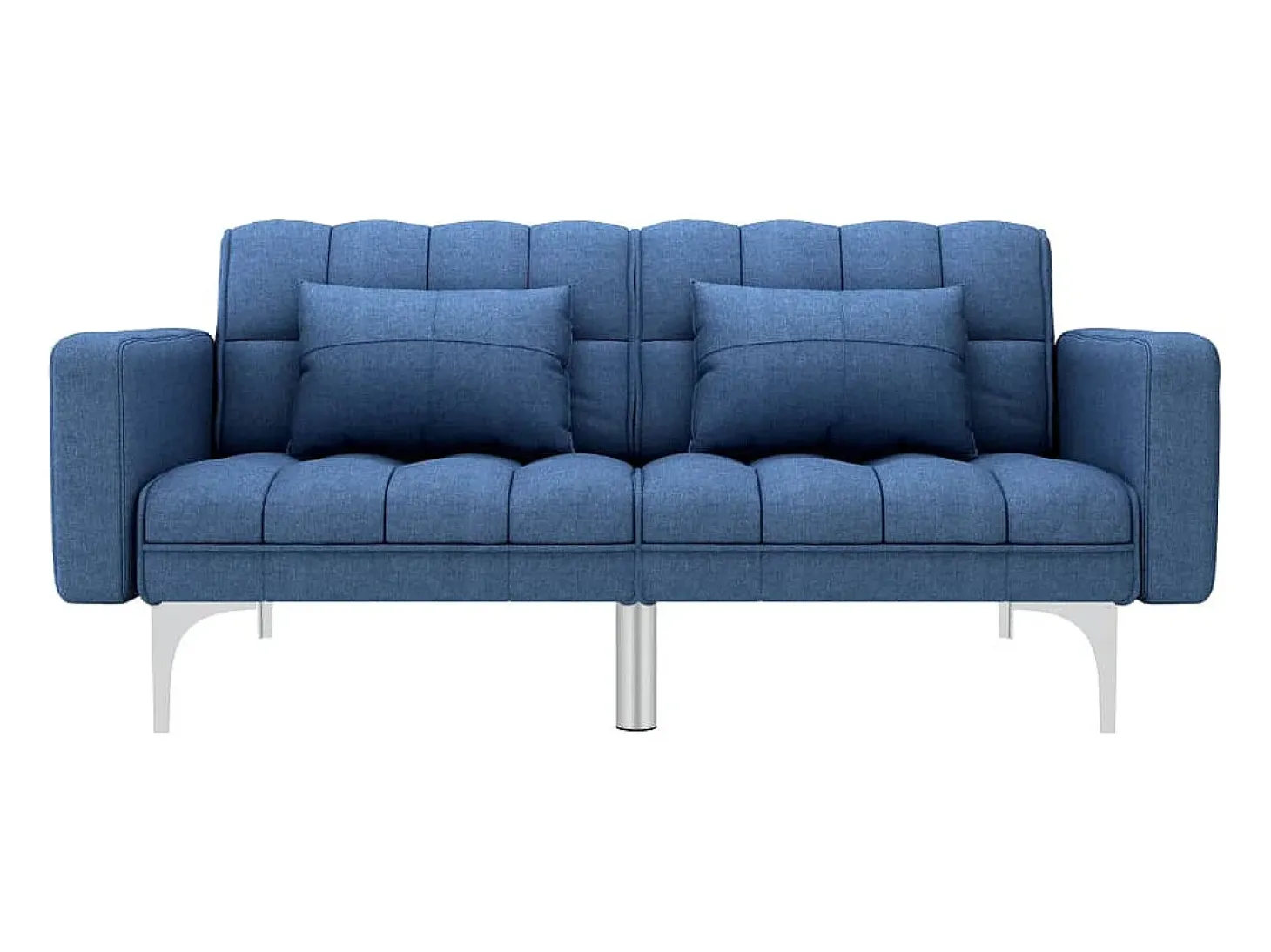 Sofá cama de tela azul