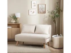 Sofá cama de Tela Beige 79 x 117- Noa