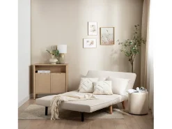 Sofá cama de Tela Beige 79 x 117- Noa