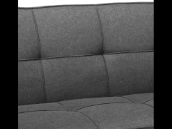 Sofá cama de tela con puerto USB y patas de metal design Astralis - Gris