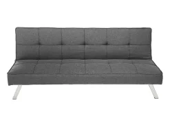 Sofá cama de tela con puerto USB y patas de metal design Astralis - Gris
