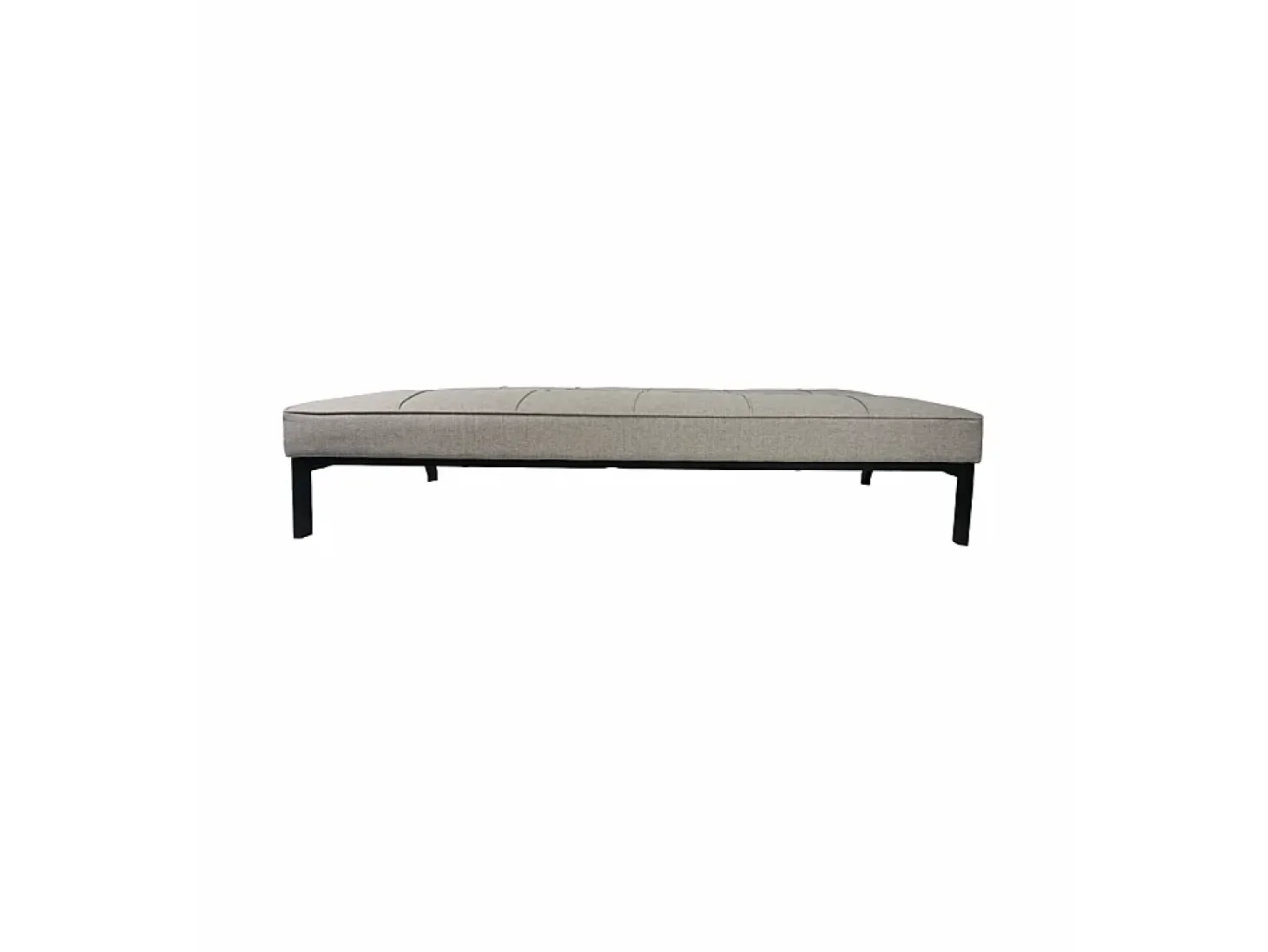 Sofá cama de 36-90x189x85-117 cm de 3 plazas tapizado en poliéster en color gris Louis