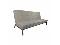Sofá cama de 36-90x189x85-117 cm de 3 plazas tapizado en poliéster en color gris Louis