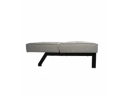 Sofá cama de 36-90x189x85-117 cm de 3 plazas tapizado en poliéster en color gris Louis
