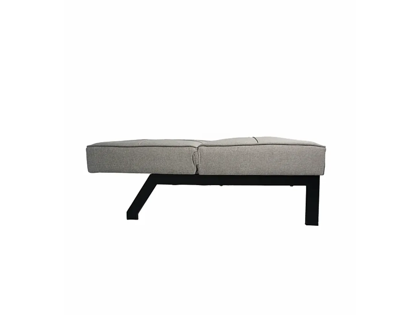 Sofá cama de 36-90x189x85-117 cm de 3 plazas tapizado en poliéster en color gris Louis