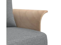 Sofá cama en forma de L tela gris claro 279x140x70 cm