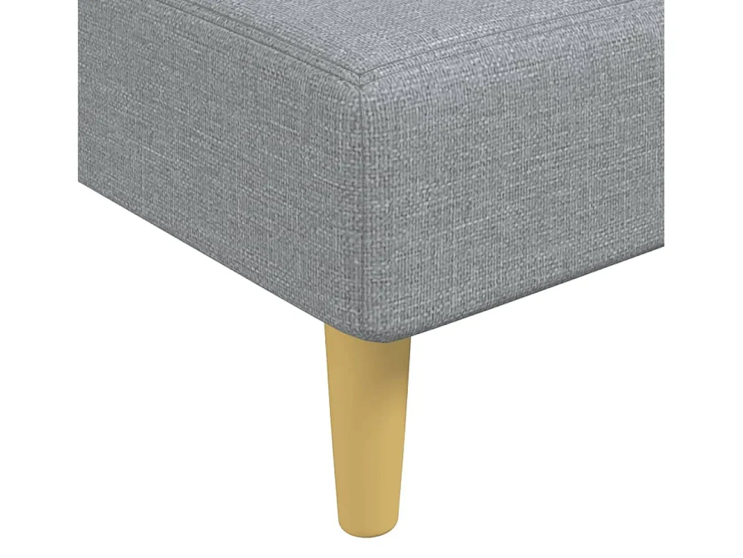 Sofá cama en forma de L tela gris claro 279x140x70 cm